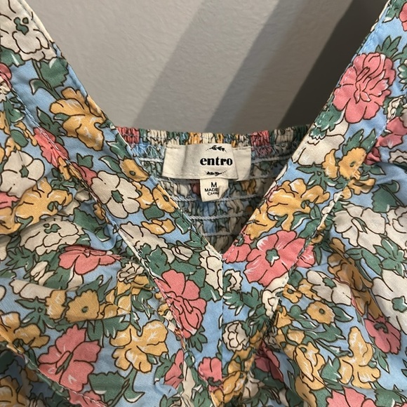 Entro Floral Ruffle Sleeve Dress - Picture 3 of 4